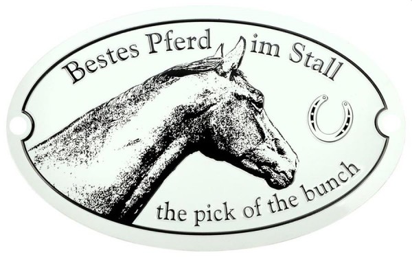 Metallschild "Bestes Pferd"