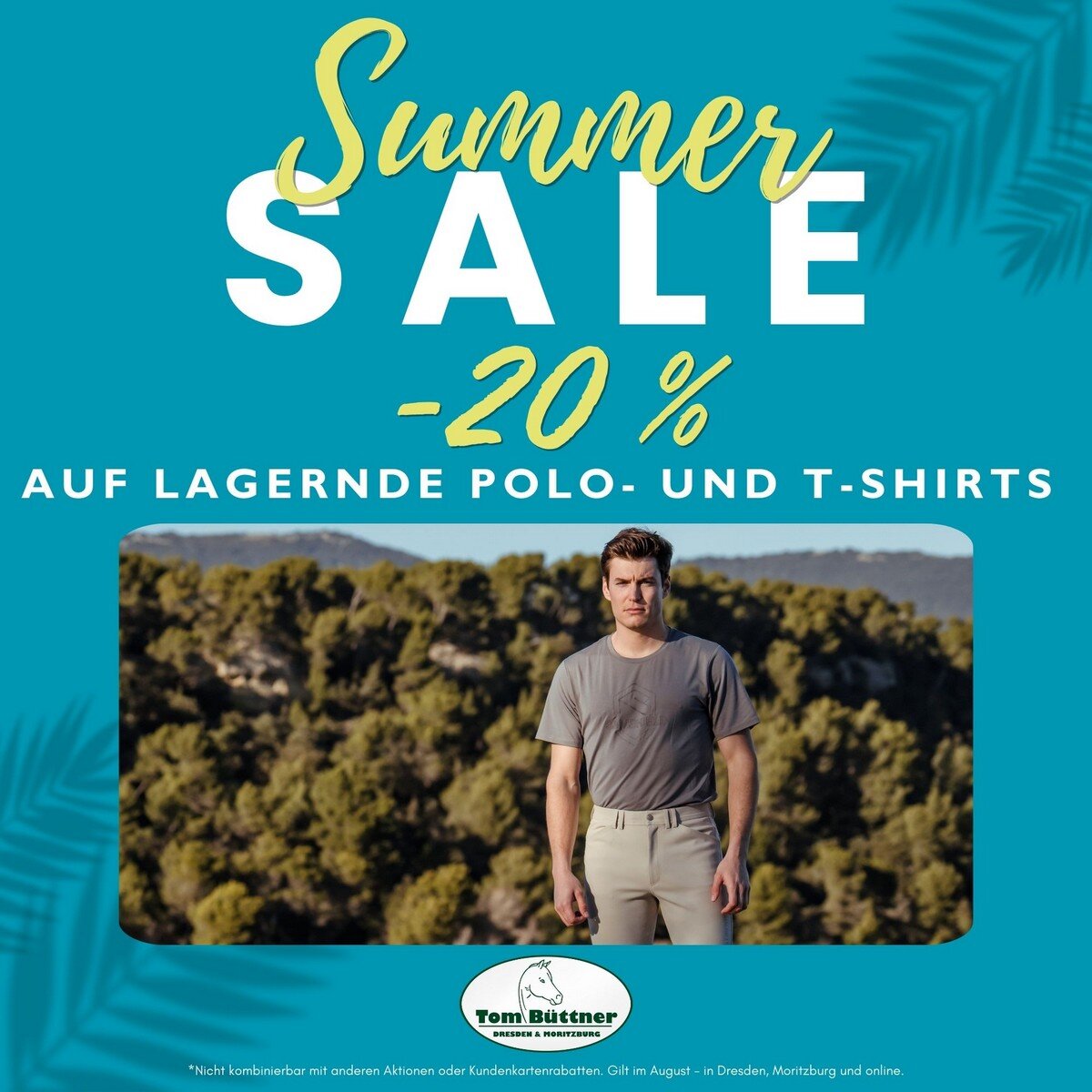 Summer Sale: - 20 % auf alle lagernden Polo- & T-Shirts