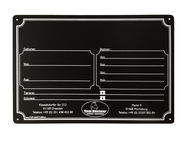 Stalltafel Tom Büttner
