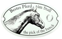 happyROSS Metallschild "Bestes Pferd" weiß