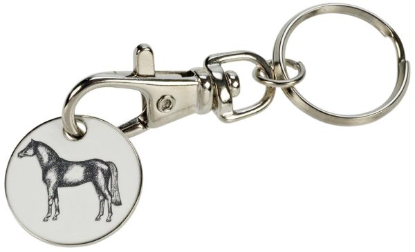 happyROSS Chip am Karabiner silber