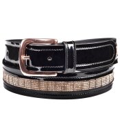 Waldhausen Ledergürtel Rosegold 80 schwarz
