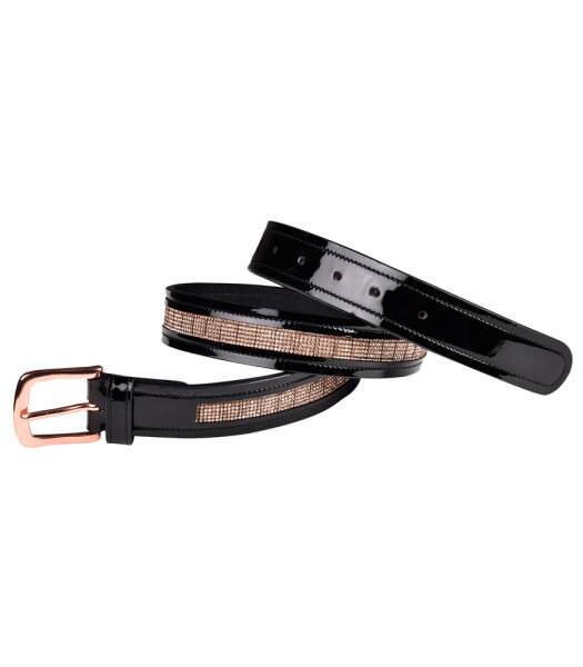 Waldhausen Ledergürtel Rosegold 90 schwarz