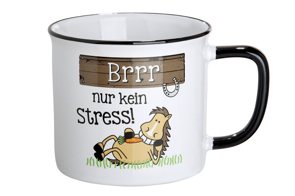 Keramiktasse „Brrr nur kein Stress“