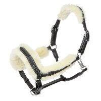 Kavalkade Halfter Ivy mit Lammfell WB schwarz
