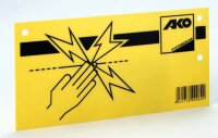 AKO Warnschild - Elektrozaun gelb