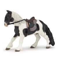 EKKIA Schecke mit Sattel schwarz