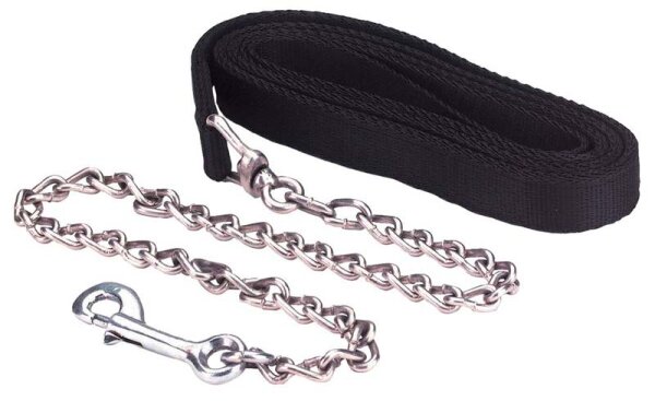 Kerbl Führleine mit Kette 250cm schwarz