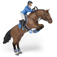 EKKIA Springpferd und Reiterin braun
