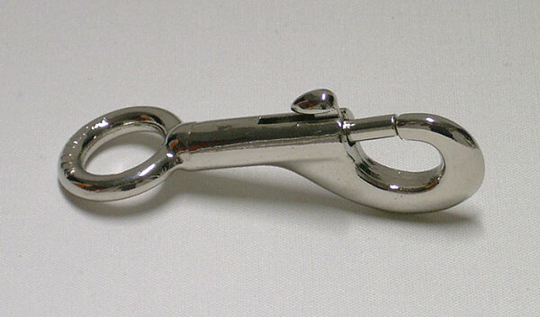 Karabiner vernickelt fest.Auge 5/8