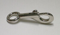 Karabiner vernickelt fest.Auge 5/8