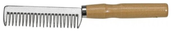Busse Mähnenkamm mit Holzgriff silber