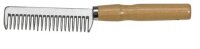 Busse Mähnenkamm mit Holzgriff silber