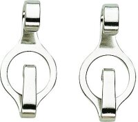 Sprenger KK-Kinnkettenhaken flach/Paar silber