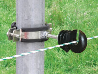 AKO Befestigung für Rundpfähle silber