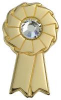 Plastronnadel Schleife Gold