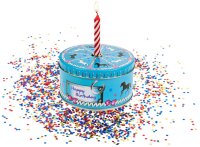 happyROSS Geschenkdose Torte blau