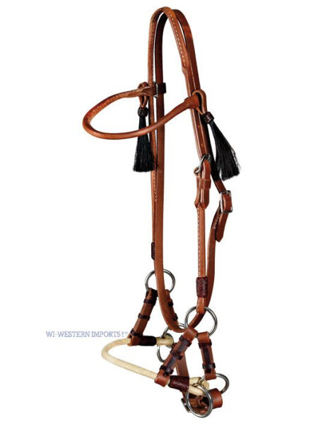 Westernimports Sidepull SPR horsehair-tassels UNI braun