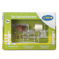 EKKIA Papo Set Zaumzeug und Sattel braun