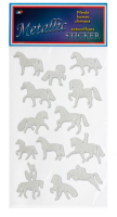 happyROSS Metallic-Aufkleber Pferde silber