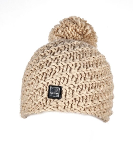 Equiline Damen Wintermütze Twist UNI beige