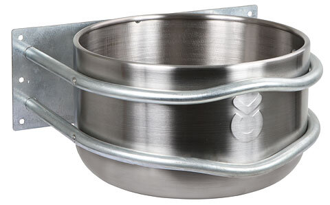 Kerbl Edelstahl-Futtertrog 18 l silber