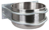 Kerbl Edelstahl-Futtertrog 18 l silber