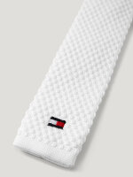 T.Hilfiger Adam Strick Krawatte mit Reissverschluss optic white
