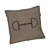 Eskadron Kissenbezug Velvet Platinum  smoky taupe-black