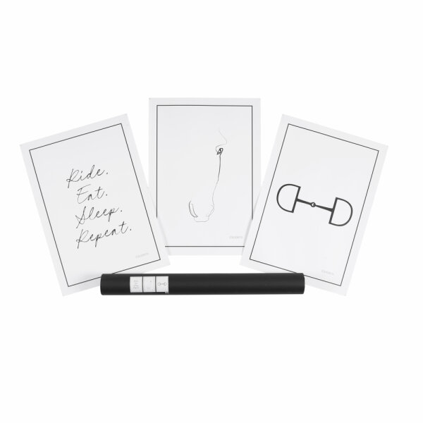 Eskadron Wandbilder Set Of 3 white-black