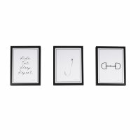 Eskadron Wandbilder Set Of 3 white-black