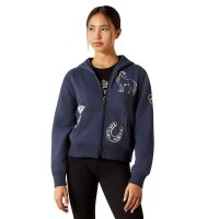 Ariat YTH SPIFFY FUL ZP SWTSHRT NAVY HEATHER
