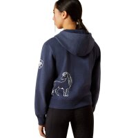 Ariat YTH SPIFFY FUL ZP SWTSHRT NAVY HEATHER