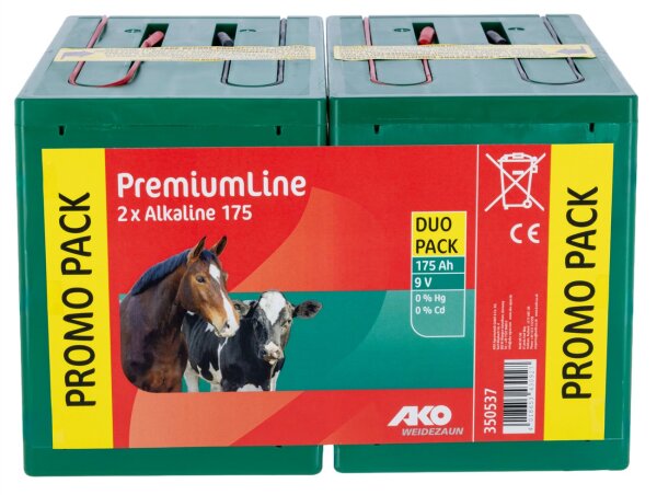 PROMO Doppelpack AKO-Batterie Alkaline 175 Ah grün